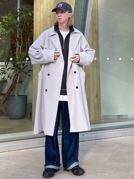 「JUNRED（ジュンレッド）のアイテム（スウェット）」を使った、カズヤさん（メンズ・170cm）の冬コーディネート