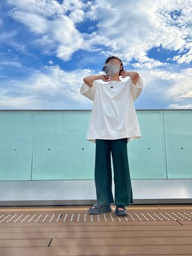 「JEANASIS（ジーナシス）のアイテム（スリッポン）」を使った、anoさん（レディース・156cm）の夏コーディネート