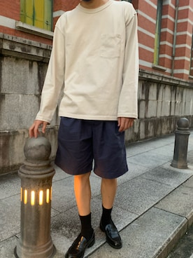 「JW Anderson（ジェイダブリューアンダーソン）のアイテム（パンツ）」を使った、たくみさん（メンズ・178cm）の秋コーディネート