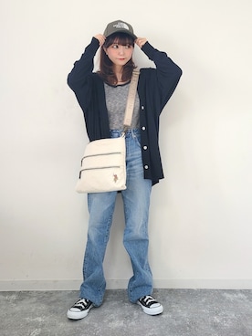 「something_jean」｜パン粉さん（レディース・151cm）の春コーディネート