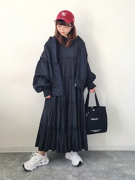 「w closet（ダブルクローゼット）のアイテム（ジャケット/アウター）」を使った、パン粉さん（レディース・151cm）の冬コーディネート