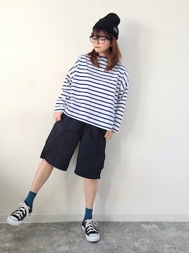 「春服デビュー宣言」｜「アイテム（福袋/福箱）」を使った、パン粉さん（レディース・151cm）の春コーディネート