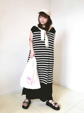 「エコバッグ」｜「アイテム（福袋/福箱）」を使った、パン粉さん（レディース・151cm）の夏コーディネート