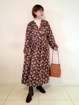「スクエアトゥ」｜「アイテム（福袋/福箱）」を使った、パン粉さん（レディース・151cm）の秋コーディネート