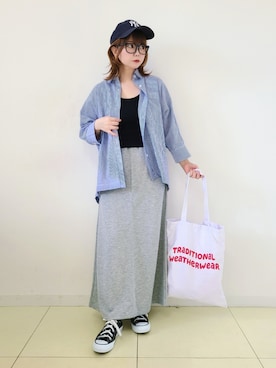 「アーバンリサーチドアーズ」｜「アイテム（その他）」を使った、パン粉さん（レディース・151cm）の夏コーディネート
