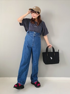 「something_jean」｜パン粉さん（レディース・151cm）の春コーディネート