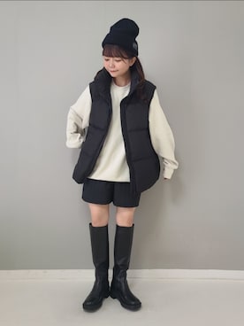 「cava cava（サヴァサヴァ）のアイテム（ブーツ）」を使った、パン粉さん（レディース・151cm）の秋コーディネート