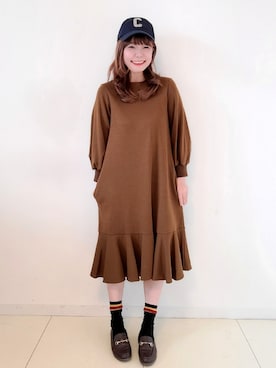 「URBAN RESEARCH ROSSO」｜「アイテム（その他）」を使った、パン粉さん（レディース・151cm）の秋コーディネート
