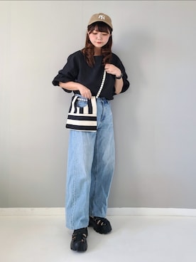 「florist」｜「アイテム（サンダル）」を使った、パン粉さん（レディース・151cm）の夏コーディネート