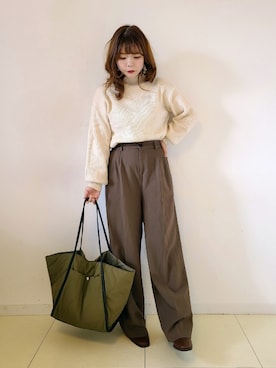「タートルネック」｜「アイテム（福袋/福箱）」を使った、パン粉さん（レディース・151cm）の秋コーディネート