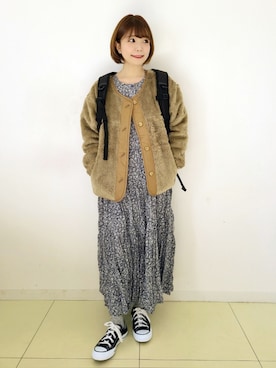 「URBAN RESEARCH Sonny Label（アーバンリサーチサニーレーベル）のアイテム（ブルゾン）」を使った、パン粉さん（レディース・151cm）の冬コーディネート
