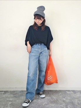 「something_jean」｜パン粉さん（レディース・151cm）の春コーディネート