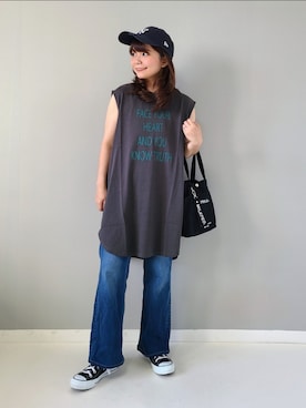 「アイテム（福袋/福箱、その他）」を使った、パン粉さん（レディース・151cm）の夏コーディネート