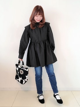 「秋先取りコーデ」｜「アイテム（福袋/福箱）」を使った、パン粉さん（レディース・151cm）の秋コーディネート