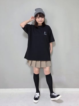 「アイテム（Tシャツ/カットソー）」を使った、パン粉さん（レディース・151cm）の夏コーディネート