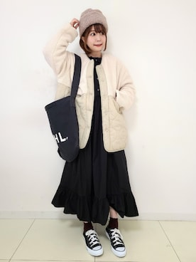 「アーバンリサーチ」｜「アイテム（ラッピングキット）」を使った、パン粉さん（レディース・151cm）の冬コーディネート