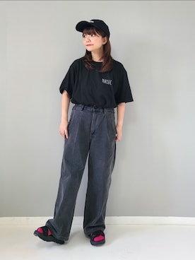 「make a ray!（メイク ア レイ！）のアイテム」を使った、パン粉さん（レディース・151cm）の夏コーディネート