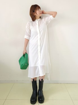 「SUGAR BISKET（シュガービスケット）のアイテム（ブーツ）」を使った、パン粉さん（レディース・151cm）の春コーディネート