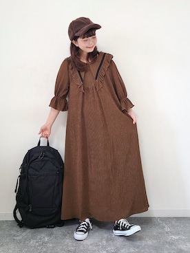 「ほめられ本命コーデ」｜「アイテム（福袋/福箱）」を使った、パン粉さん（レディース・151cm）の冬コーディネート