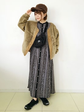 「URBAN RESEARCH Sonny Label（アーバンリサーチサニーレーベル）のアイテム（ブルゾン）」を使った、パン粉さん（レディース・151cm）の冬コーディネート