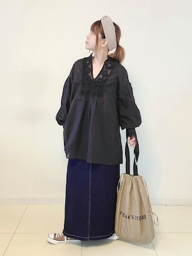 「アーバンリサーチドアーズ」｜「アイテム（福袋/福箱）」を使った、パン粉さん（レディース・151cm）の夏コーディネート