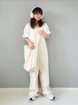 「DEVICE+（デバイスプラス）のアイテム」を使った、パン粉さん（レディース・151cm）の春コーディネート