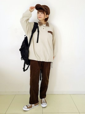 「pairpair」｜「アイテム（帽子）」を使った、パン粉さん（レディース・151cm）の冬コーディネート