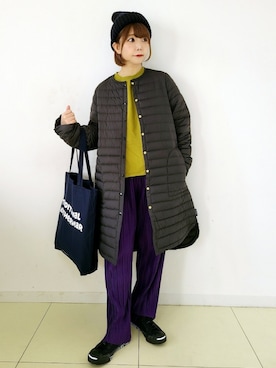 「Traditional Weatherwear」｜「アイテム（ダウンジャケット/コート）」を使った、パン粉さん（レディース・151cm）の冬コーディネート