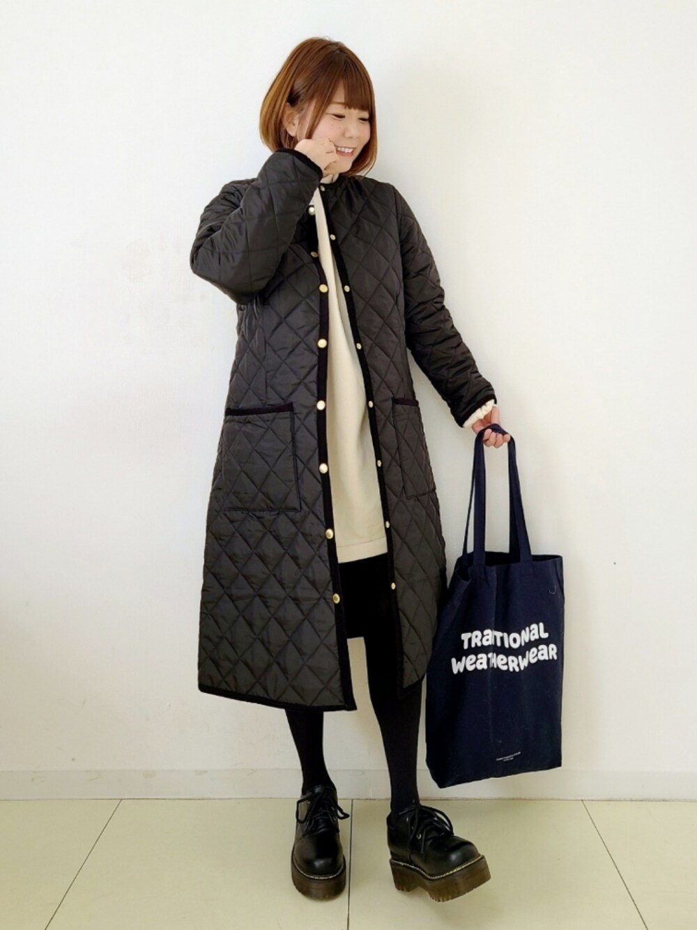 Traditional Weatherwear ノーカラーコート コート 「別注