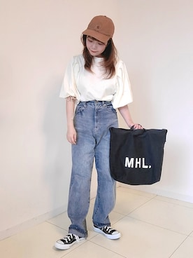 「AmbreNeige」｜「アイテム（帽子）」を使った、パン粉さん（レディース・151cm）の夏コーディネート