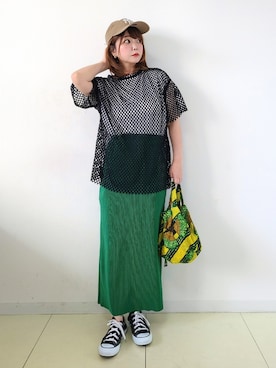 「AS KNOW AS plus」｜パン粉さん（レディース・151cm）の夏コーディネート