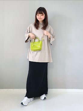「apres jour mignon（アプレジュールミニョン）のアイテム（ワンピース/ドレス）」を使った、パン粉さん（レディース・151cm）の夏コーディネート