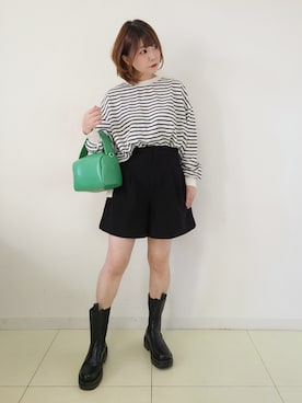 「SUGAR BISKET（シュガービスケット）のアイテム（ブーツ）」を使った、パン粉さん（レディース・151cm）の冬コーディネート