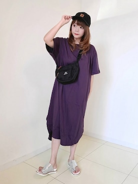 「ネオンカラー」｜「アイテム（福袋/福箱）」を使った、パン粉さん（レディース・151cm）の夏コーディネート