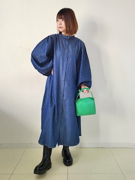 「SUGAR BISKET（シュガービスケット）のアイテム（ブーツ）」を使った、パン粉さん（レディース・151cm）の冬コーディネート