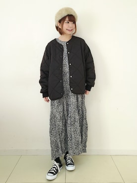 「フユコーデ」｜「アイテム（その他アウター）」を使った、パン粉さん（レディース・151cm）の冬コーディネート