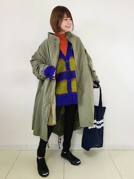 「タートルネック」｜「アイテム（ラッピングキット）」を使った、パン粉さん（レディース・151cm）の冬コーディネート