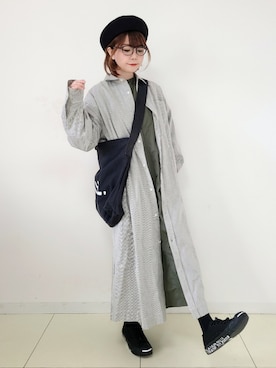 「FORK&SPOON」｜「アイテム（ハンチング/ベレー帽）」を使った、パン粉さん（レディース・151cm）の冬コーディネート