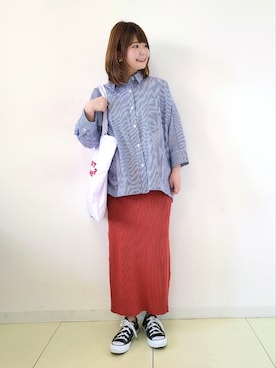 「アーバンリサーチドアーズ」｜「アイテム（その他）」を使った、パン粉さん（レディース・151cm）の夏コーディネート