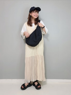 「低身長」｜「アイテム（福袋/福箱）」を使った、パン粉さん（レディース・151cm）の春コーディネート