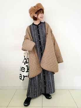 「アーバンリサーチ」｜「アイテム（ラッピングキット）」を使った、パン粉さん（レディース・151cm）の冬コーディネート