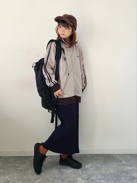 「ジャージ」｜「アイテム（福袋/福箱）」を使った、パン粉さん（レディース・151cm）の秋コーディネート