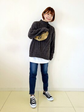 「アイテム（福袋/福箱、ピンク系）」を使った、パン粉さん（レディース・151cm）の秋コーディネート