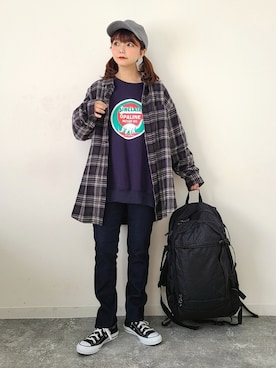「something_jean」｜パン粉さん（レディース・151cm）の冬コーディネート