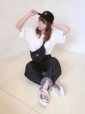 「AmbreNeige」｜「アイテム（帽子）」を使った、パン粉さん（レディース・151cm）の夏コーディネート