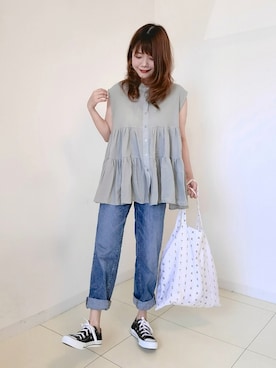 「クリスプ」｜「アイテム（福袋/福箱）」を使った、パン粉さん（レディース・151cm）の夏コーディネート