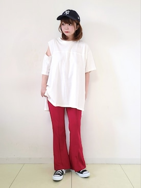「古着女子」｜「アイテム（その他）」を使った、パン粉さん（レディース・151cm）の夏コーディネート