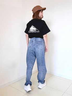 「バックプリント」｜「アイテム（福袋/福箱）」を使った、パン粉さん（レディース・151cm）の夏コーディネート