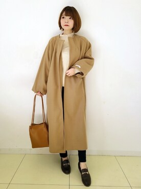 「SUGAR BISKET（シュガービスケット）のアイテム（その他アウター）」を使った、パン粉さん（レディース・151cm）の秋コーディネート