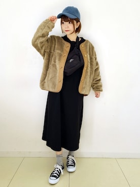 「URBAN RESEARCH Sonny Label（アーバンリサーチサニーレーベル）のアイテム（ブルゾン）」を使った、パン粉さん（レディース・151cm）の冬コーディネート